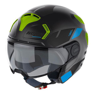 Casco Moto Nolan Jet N30 4 T Blu Nero Verde XL in Policarbonato - Product Image 1