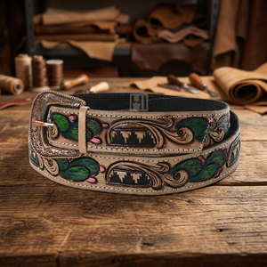 Sangle de guitare de luxe en cuir de vachette véritable, réglable, avec quincaillerie métallique - Product Image 3