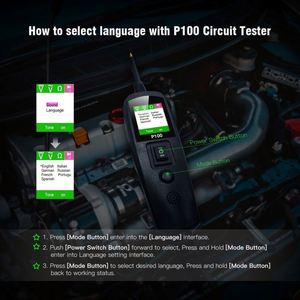 Testeur de batterie universel Topdiag P100 12V/24V AC/DC avec écran LCD pour voitures et camions, garantie de 3 mois - Product Image 4