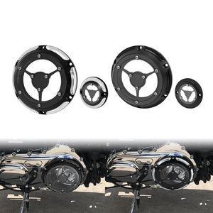 Cubierta de Temporizador Derby CNC Cromada Negra para Motocicleta, Juego de Aluminio de 6 Orificios, Compatible con Harley Sportster XL <span class=keywords><strong>883</strong></span> 1200 2004-2016 <span class=keywords><strong>XR</strong></span> - Product Image 6