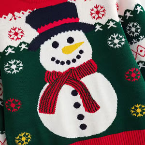 Pull de Noël pour bébé, motif bonhomme de neige mignon, tricoté, chaud, pour l'automne et l'hiver, idéal pour le Nouvel An - Product Image 5