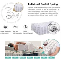 Matelas hybride en mousse à mémoire de forme AIDI de luxe - Utilisation hôtelière durable, garantie 10 ans, design minimaliste