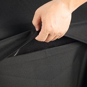 Housse <span class=keywords><strong>pour</strong></span> barbecue de jardin extérieur Anti-UV Imperméable à la poussière-Coupe-vent 8000 PA 210/420D Tissu Oxford en tente extérieure noire - Product Image 4