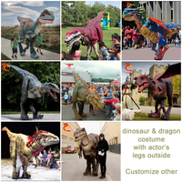 DZ 2305 Dinosaure animatronique grandeur nature, robot dinosaure marcheur, costume de dinosaure pour les activités des enfants, fête d'anniversaire