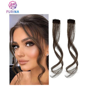 2025 mode FURINA européen Remy <span class=keywords><strong>cheveux</strong></span> Clip-in Extensions côté Air <span class=keywords><strong>frange</strong></span> et <span class=keywords><strong>frange</strong></span> latérale avant avec longue barbe <span class=keywords><strong>de</strong></span> Dragon Style - Product Image 4