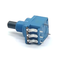 Potentiomètre à double commande BONENS série WH116 B500K 5 broches avec interrupteur rotatif, longueur de l'axe de 16 mm, 1K-2M 20%