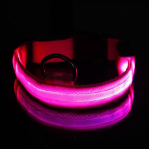 Collar de perro Lynpet Multicolor LED con luz, recargable, intermitente, resplandor, nailon sólido oscuro, Animal reflectante, Collar personalizado para mascotas - Product Image 3