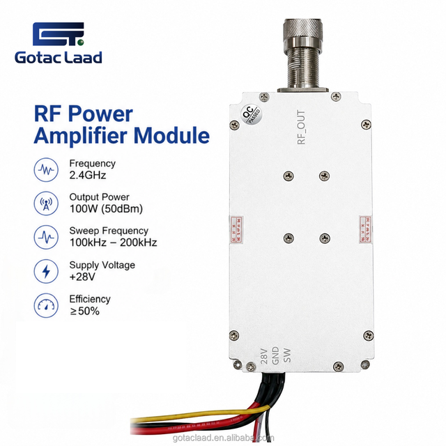 100W GaN LoRa 2.4GHz Anti-UAV Neutralizer Digital VCO Source Amplifier RF Module Circulator Drone Detection Module Defense 50%