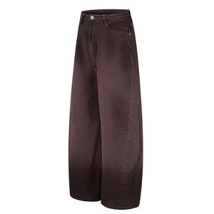 <span class=keywords><strong>Jeans</strong></span> Casual da <span class=keywords><strong>Uomo</strong></span> Stile Vintage Lavati e Effetto Consumato Vestibilità Rilassata in Tonalità Rame Ruggine con Ginocchia Curve CYJP-2610214 - Product Image 3