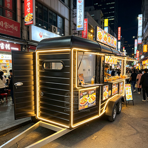 Remorque à hamburgers OEM, camion de restauration mobile, gril, friteuse, remorque de concession en acier inoxydable avec cuisine complète - Product Image 1