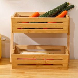 Factory Direct Bamboo High Quality Double-tiered Bamboo Spice Rack Organizer - Product Image 5