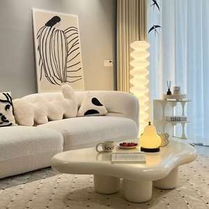 <b>Modern</b> Floating <b>TV</b> Cabinet - Cream Style Living Room Storage Console - Product Image 5