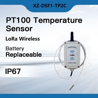 Contrôleur de température PT100 LoRa ABS, indice de protection IP67, portée de 5 km, autonomie de la batterie de 5 ans, dispositif de surveillance de la température sans fil, OEM/ODM