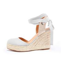 Espadrilles plates décontractées pour femme en toile de chanvre de haute qualité, respirantes et confortables, idéales pour l'été, vente en gros à prix abordable