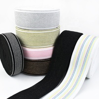 Deepeel EB079 40mm DIY Matériel de couture fait à la main Bande élastique rayée de couleur clinquant pour vêtements Textiles de maison Sacs et chaussures