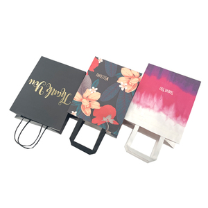 OEM Fancy Kraft Thank You Paper <b>Bag</b> Gift Paper Packaging <b>Bag</b> With Flat Handle Business Shopping <b>Bag</b> - Product Image 1