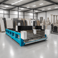 Machine de gravure CNC à double portique pour pierre, granit, marbre, équipement de fraisage et de perçage 3D pour relief sur pierre et pierres tombales