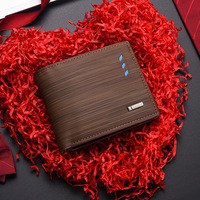 Dompet Kulit PU Pria Gaya Grosir, Dompet Pendek Kasual Sederhana, Dompet Kecil Pria