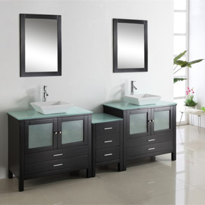 Todo tipo de productos de baño, muebles de baño de madera, <span class=keywords><strong>60</strong></span> pulgadas, doble lavabo, fabricante Foshan - Product Image 5