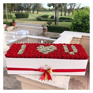 Regalo di San Valentino, Scatole di <span class=keywords><strong>Rose</strong></span> Eterne 'Ti Amo', Nuovo Prodotto, Grandi <span class=keywords><strong>Rose</strong></span> Ecuatoriane Preservate in Confezione - Product Image 2