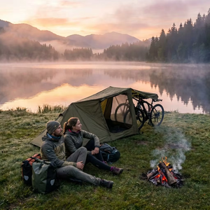 Tente de vélo ultralégère pour 2 personnes, sans poteaux, pour le camping hors route, imperméable et portable, avec logo personnalisé - Product Image 4