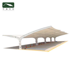 Abri de voiture à structure membranaire Junxin JXJZ-M1 en acier allié revêtu de PVC, résistant à la pression, pour parking extérieur - Product Image 1