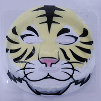Masque facial en tissu en gros, motif animal de dessin animé Tigre, design amusant et mignon, hydratant, en tissu végétal, contrôle du sébum, logo personnalisé