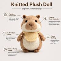 Adorable poupée en peluche personnalisée, adorable hamster, porte-clés en peluche unique et luxueux fait main, poupées à motifs de tricot personnalisés