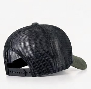 Custom Dark Green Washed <b>Trucker</b> Hat Patch Embroidery Mesh Baseball <b>Cap</b> Breathable Snapback <b>for</b> <b>Men</b> Women Streetwear - Product Image 4