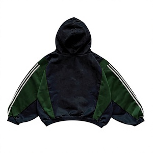 Sweat à capuche doublé en molleton de coton de haute qualité pour homme, style streetwear, avec épaules tombantes personnalisées, coupe classique pour l'hiver - Product Image 2