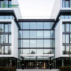 Trung Tâm Mua Sắm Cửa Hàng Kính Cường Lực Hai Mặt Trước Rèm Kính Xây Dựng Phá Vỡ Nhiệt - Product Image 2