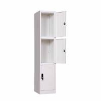 Vente flash : Armoire en acier à 3 portes battantes, casier de rangement en métal, armoire en acier, mobilier de bureau, armoire de salle de sport, armoire d'école