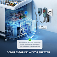Contrôleur de température numérique ITM-TC01, double prise pour chauffage et refroidissement, 1200W/2300W