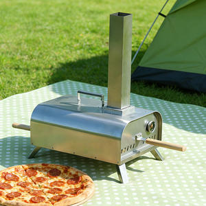 INBESTCAMP Four à granulés de <span class=keywords><strong>bois</strong></span> premium, cuisinière combinée, fabricant de marques privées, logo personnalisé, design de briques romaines, poignée personnalisée, télécommande - Product Image 1