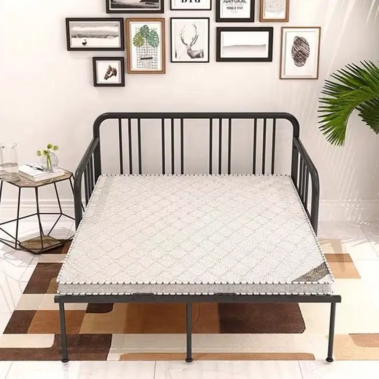 거실 침실을 위한 안락한 소파 베드 다기능 디자인 금속 침대