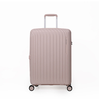 EUREKA Ensemble de bagages de luxe en polypropylène PP 3 pièces pour Goby London Nouveau design austère Serrure TSA Chariot en aluminium 8 roues pivotantes