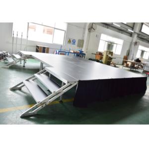 Escenario Elevado Plegable de Aluminio para Exteriores de 18 mm con Superficie Antideslizante, Fácil de Montar y Diseño Portátil - Product Image 1