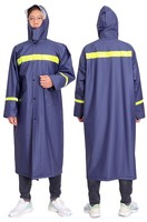 Veste de Pluie Imperméable Personnalisée pour Hommes Adultes, en Tissu Tricoté PVC Épais et Durable, Réfléchissante et de Sécurité pour le Travail, Vente en Gros