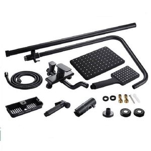 Juego de Ducha Negro Multifuncional de Estilo Moderno en Oferta, Grifo de Latón Montado en la Pared con una Sola Manija, Rociador de Lluvia Suave y Masaje - Product Image 5