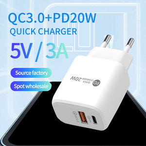 Hot bán 20W USB C Power Adapter 18W tường USB <span class=keywords><strong>Cube</strong></span> điện thoại sạc du lịch PD chức năng 15W <span class=keywords><strong>iPhone</strong></span> chúng tôi EU Cắm Sạc Nhanh - Product Image 2