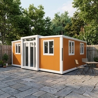 Villa mobile extensible, bâtiment préfabriqué en conteneur, appartement pliable, structure en acier, solution d'habitation