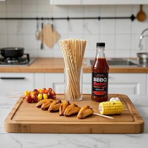 Bán buôn gậy tre Gậy Chất lượng cao thịt nướng công cụ Thịt Rau BBQ xiên tre tự nhiên xiên - Product Image 3