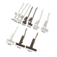 MFan Fermoir électroplaqué type mousqueton, boucle de gilet, clip bouche de cheval, chaîne queue de cheval, 5 cm de long, 12 mm, accessoires de bijouterie DIY