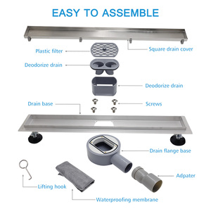 Tuyau de douche Invisible en acier inoxydable, tuyau de douche linéaire pour salle de bain - Product Image 1