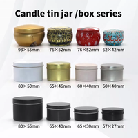 Boîte cadeau en étain argenté pour bougies, autocollants artisanaux - Emballage rond personnalisable pour biscuits, rangement