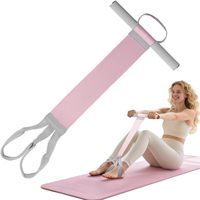 Banda de Resistencia con Pedales Mejorada, con Asa y Tela Anti-Rotura, para Ejercicios de Abdominales, Yoga, Fitness, Estiramiento y Entrenamiento