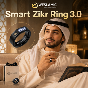 Penghitung Tasbih Digital WESLAMIC Zikr Ring 3.0 Cincin Tasbih Pintar Bahan Aluminium Alloy IP68 Tahan Air Sinkronisasi Aplikasi Jari Tasbeeh Digital - Product Image 1