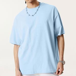 2025 été américain coloré vêtements 180 Gsm pré-shunk coton Streetwear goutte épaule plaine femmes hommes t-shirt - Product Image 5
