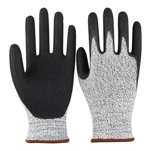 Gants de travail de sécurité <span class=keywords><strong>anti</strong></span>-<span class=keywords><strong>coupure</strong></span> en HPPE enduit de nitrile, personnalisables avec logo, pour la construction, la <span class=keywords><strong>cuisine</strong></span> et la maison, niveau 5 - Product Image 3