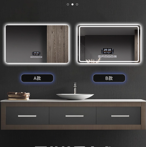 Modern Rectangle Smart LED Mirror Light Wall-Mounted Touch Screen Dimmable Luminous Mirror for Hotel & Salon Use